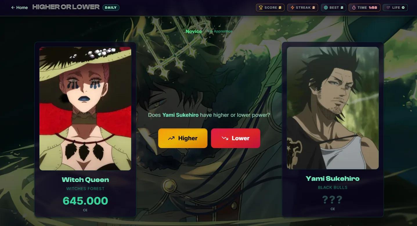 Higher or Lower – How to Play — gameplay screenshot